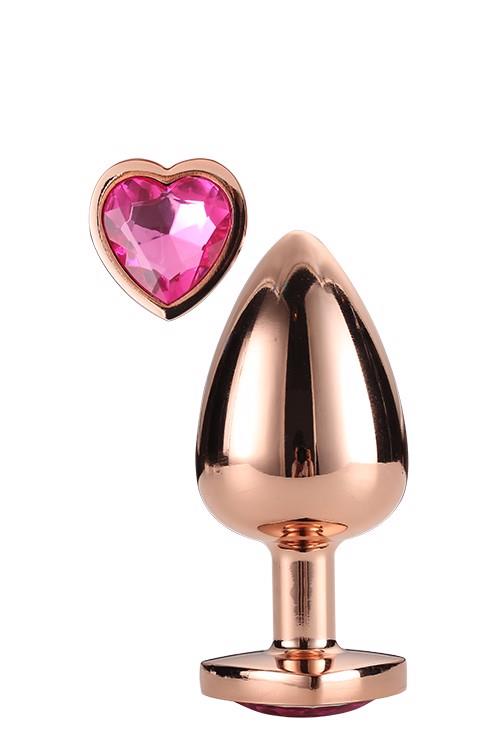 Gleaming love rose gold plug large
